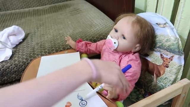 VLOG С Реборном. Переодеваю и играю с Лолой и Лили. Утро с реборном