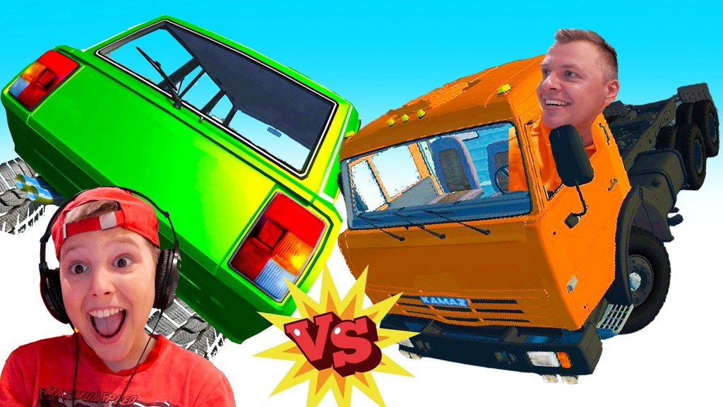 МАШИНКИ Столкновения на ПЕРЕКРЕСТКЕ Игорь и папа и РУССКИЕ МАШИНЫ в BeamNG Drive
