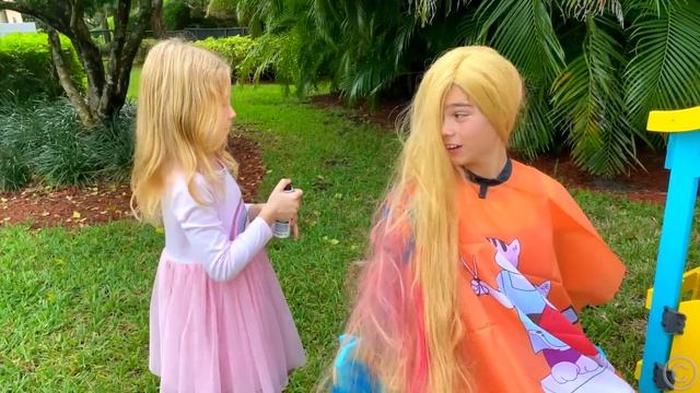 Nastya and Stacy dye their hair
