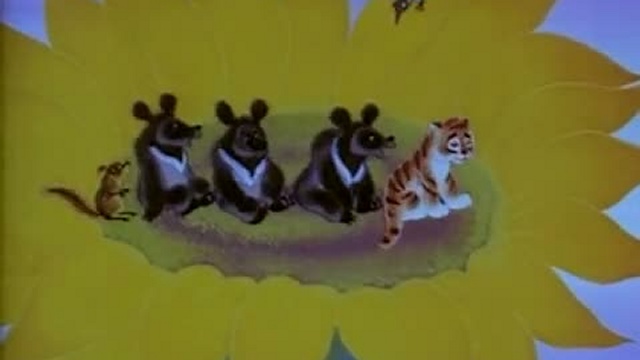 Тигренок на подсолнухе
