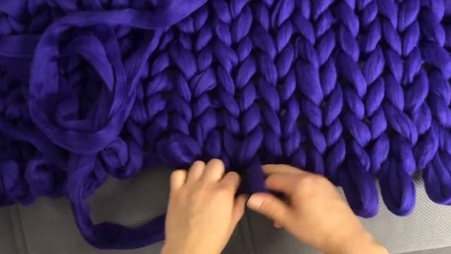 ПЛЕД, КОТОРЫЙ МОЖЕТ СВЯЗАТЬ КАЖДЫЙ. ОГРОМНЫЙ ПЛЕД КРУПНОЙ ВЯЗКИ 200*220 см.
