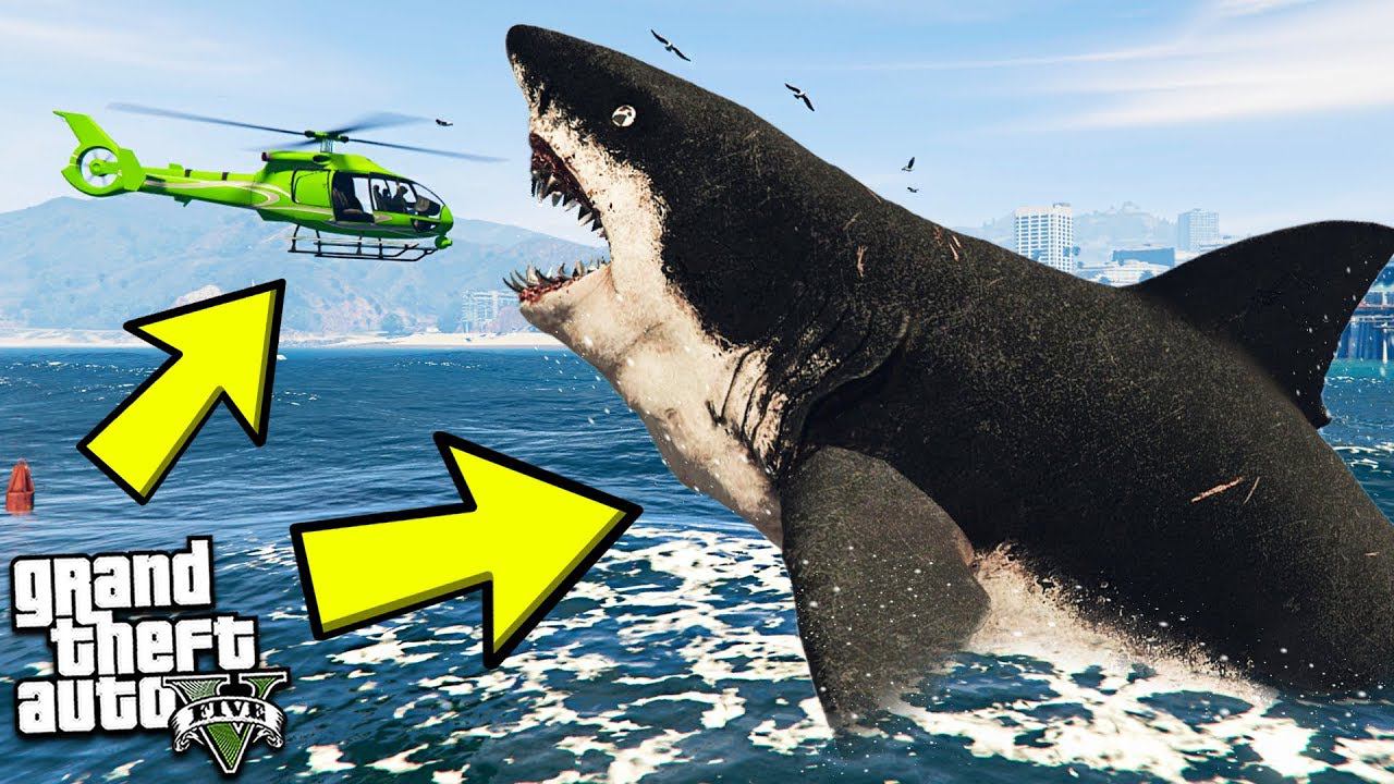 МЕГАЛОДОН ВЫЖИЛ! НАШЁЛ САМУЮ БОЛЬШУЮ АКУЛУ ГТА 5 МОДЫ! ОБЗОР МОДА В GTA 5! ИГРЫ ГТА ВИДЕО MODS