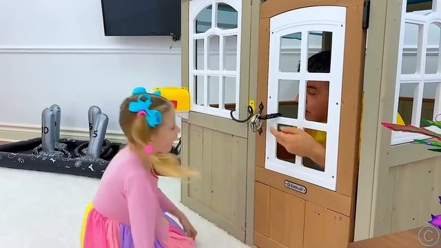 Настя и волшебный телефон - Настя и папа играют вместе - Истории для детей