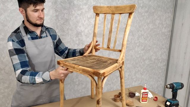 РЕСТАВРАЦИЯ СТУЛА 50-Х ГОДОВ ? DIY мебель своими руками СССР