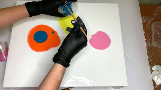 Простая техника Fluid Art  - Акриловая заливка