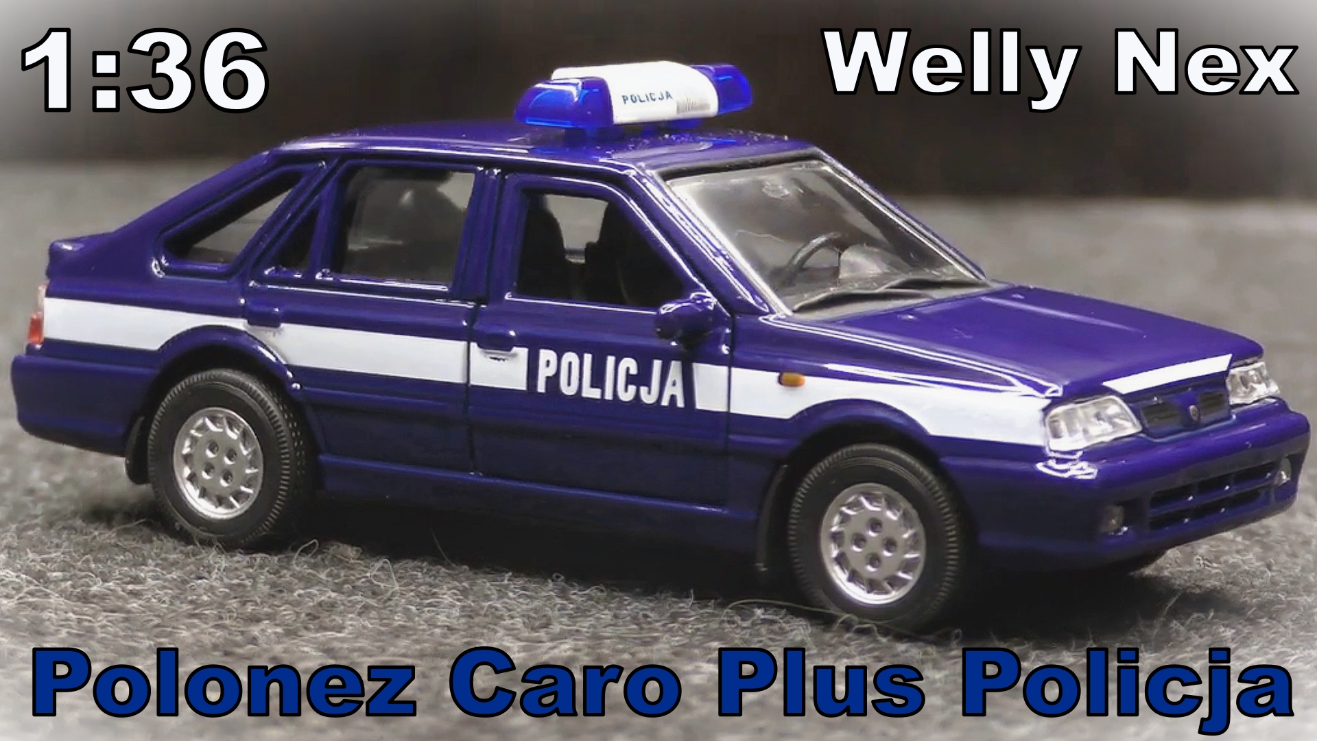 Полицейская машина Welly Nex / Масштаб 1:36 / Polonez Caro Plus Policja / Металлическая модель