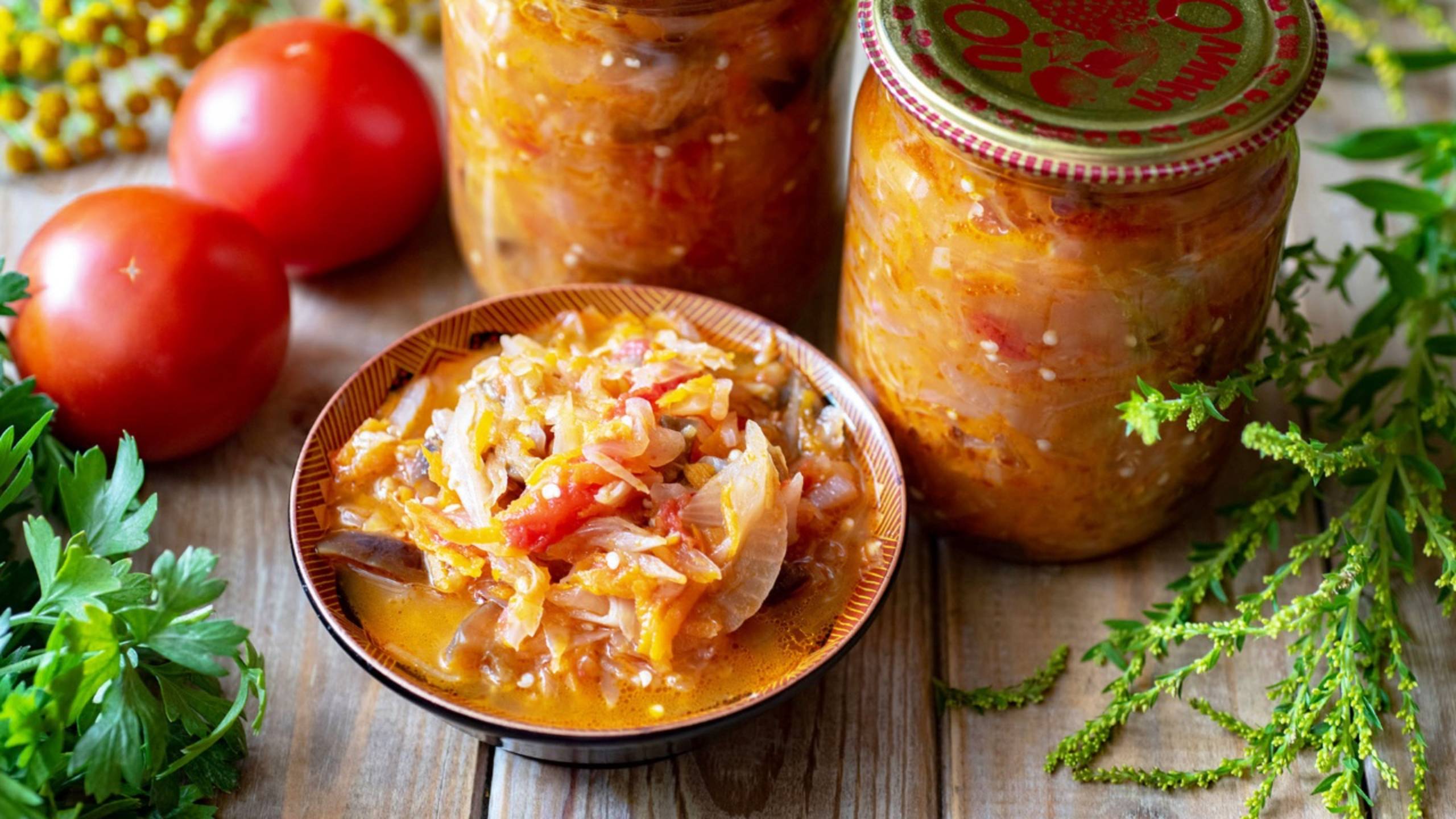 🥘 Капуста + помидоры + баклажаны. Как заготовить овощную солянку - простой и понятный рецепт.
