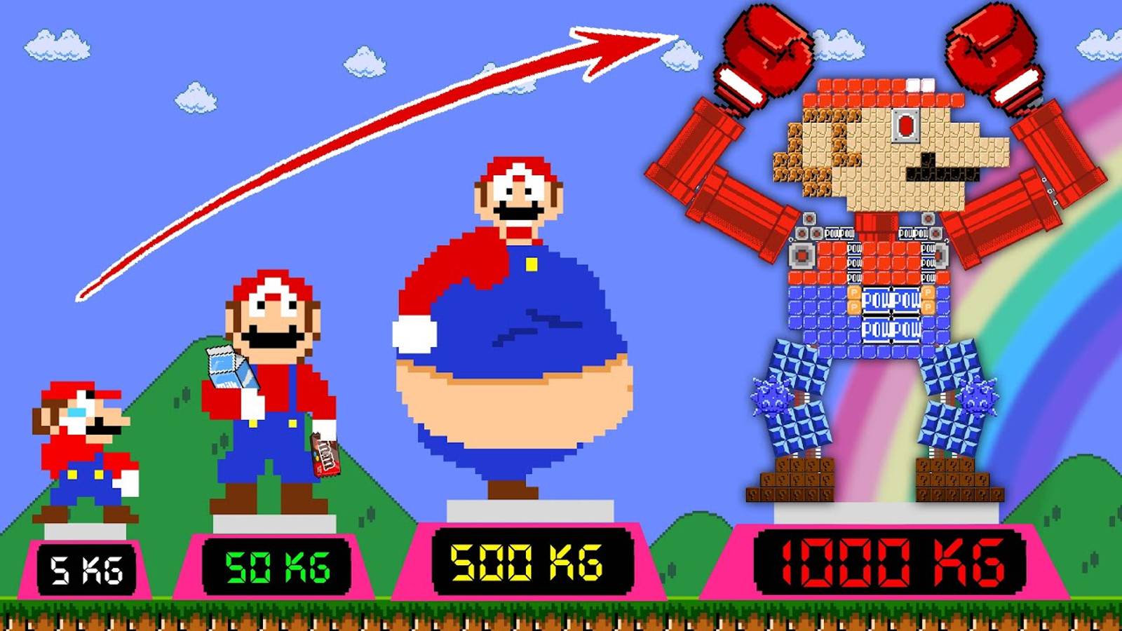 Mario растет! На сколько он сможет стать большим?