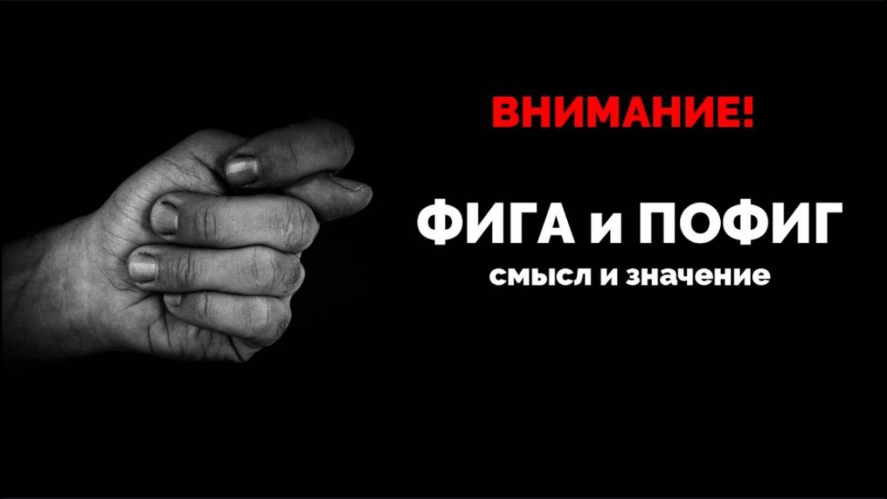 ФИГА И ПОФИГ. Значение и смысл