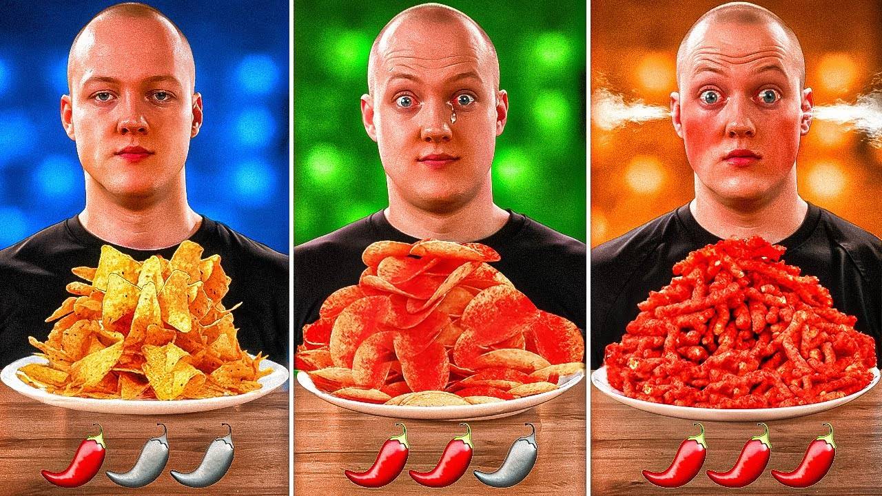 ОСТРЫЕ vs ОСТРЕЕ vs САМЫЕ ОСТРЫЕ ЧИПСЫ #сезонконтентаRUTUBE
