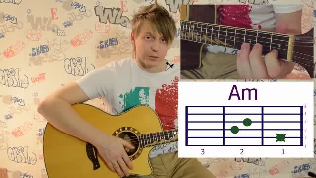 2 урок- . учимся ставить аккорды на примере Пачка сигарет. Слова и аккорды внизу---↓