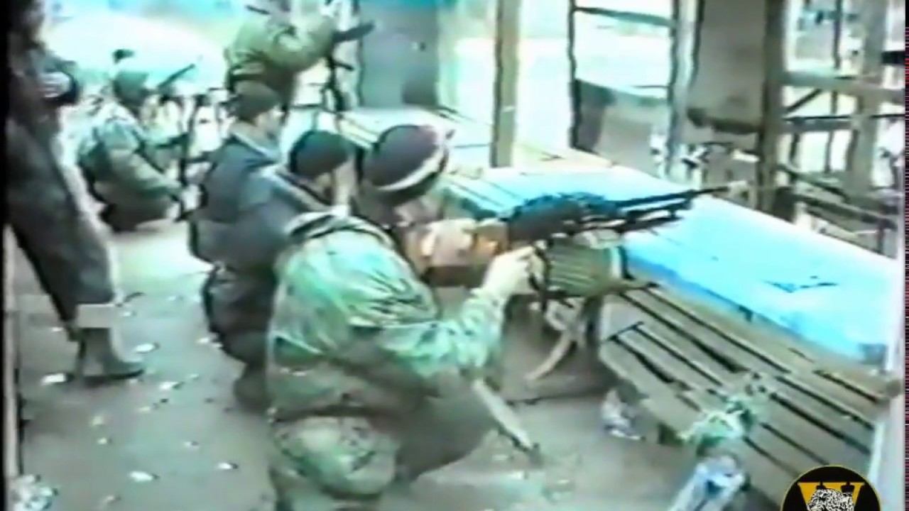 (Уникальные кадры!) СОБР в Грозном, Чечня 1996г. 6 часть (Бой)