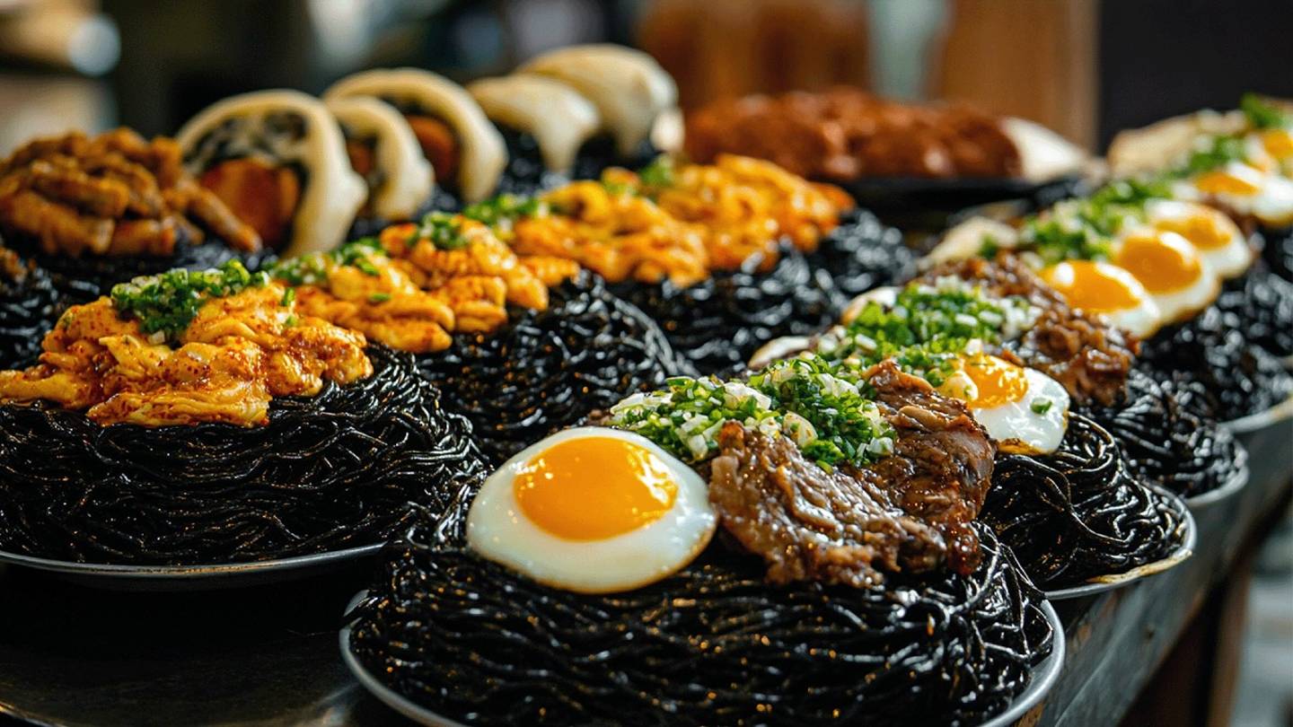 Знаменитая и удивительная Корейская кухня на улицах Вьетнама. Чаджанмен, жареный цыпленок, кимбап.
