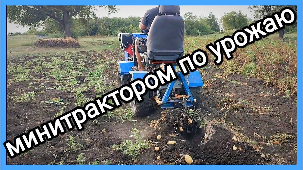 МИНИТРАКТОР с КОПАЛКОЙ в огороде