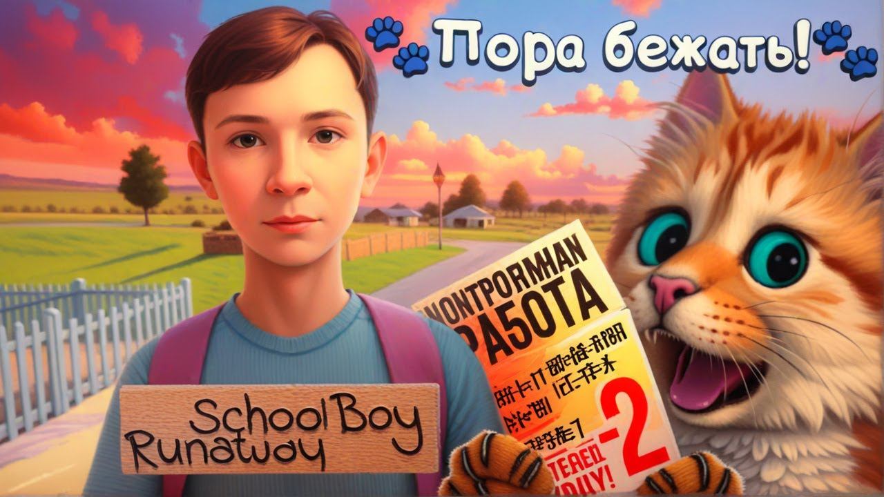 ПОЛНОЕ ПРОХОЖДЕНИЕ СКУЛБОЙ РАНЕВЕЙ SchoolBoy Runaway Весёлый Кот