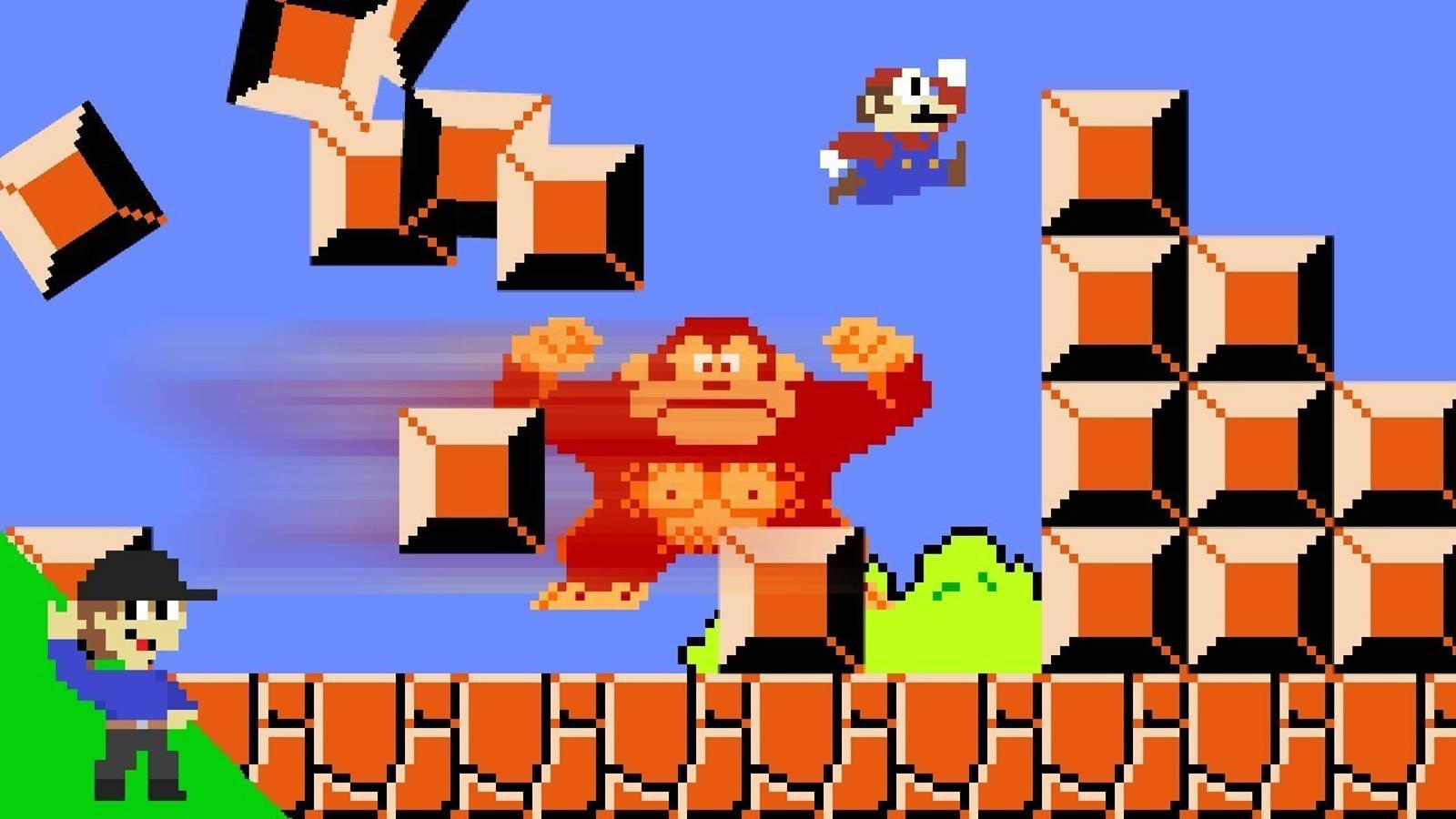 Повышение уровня: Donkey Kong играет в Super Mario Bros.