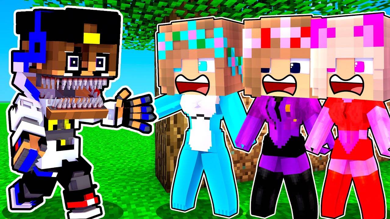 АНИМАТРОНИКИ ДЕВУШКИ ПРЯТКИ В МИРЕ в МАЙНКРАФТ НУБ И ПРО ВИДЕО ТРОЛЛИНГ MINECRAFT FNAF Евгенбро