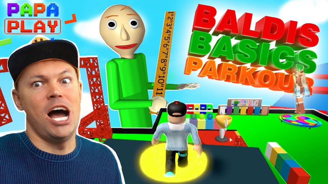 ПРОШЕЛ!!! Baldis Basics Parkour (перезалив с Papa Play)