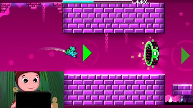 мила бомбит над The Seven seas в Geometry dash meltdovn! Лунтик Геометри Даш Мелтдовн!
