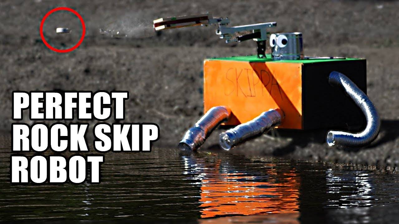 Робот Rock Skip - Наука Об Идеальном Броске Плоского Камня в Воду (Марк Робер НАСА|Mark Rober NASA)