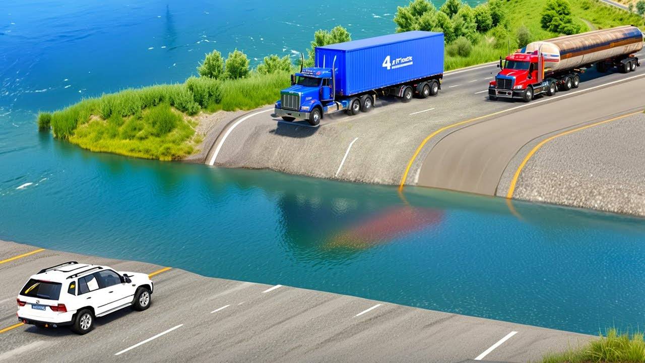 Автомобили против воды #2|BeamNG.Drive|Бемиджи драйв.