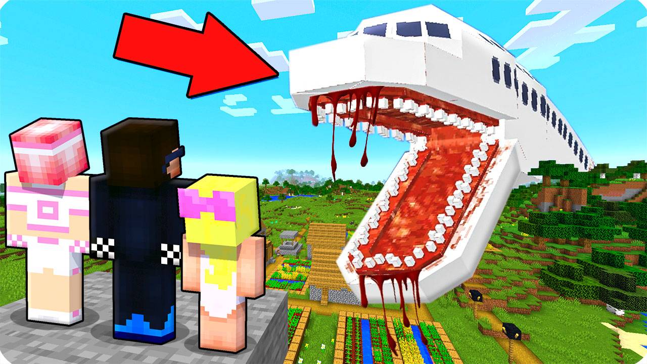 🛬 ВЫЖИВАНИЕ НА СИДЕ САМОЛЁТ ПОЖИРАТЕЛЬ В МАЙНКРАФТ! ШЕДИ ЛЕСКА И НУБИК INFECTED SKY MINECRAFT