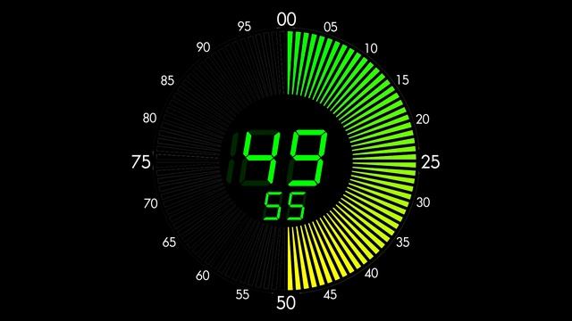 100 Seconds Countdown (LED Circle Clock Version , Remix BBC Countdown , 50FPS)