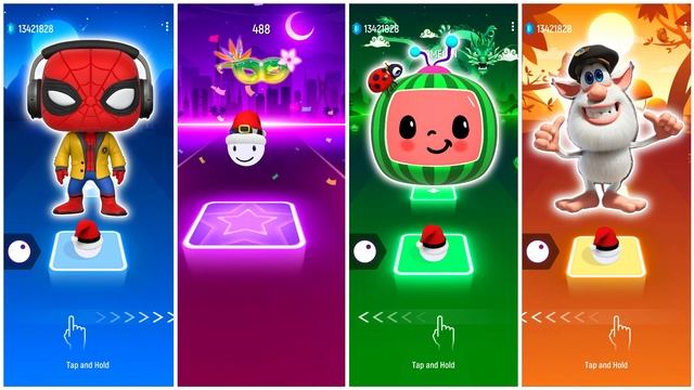 Funko POP Marvel 🆚 Inside Out 🆚 Cocomelon 🆚 Booba Tiles Hop EDM Rush🎶 Who Is Best🎯