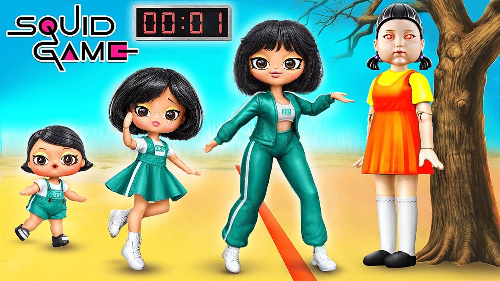 Девочка из Игры в кальмара 2 растёт! 32 идеи для кукол ЛОЛ