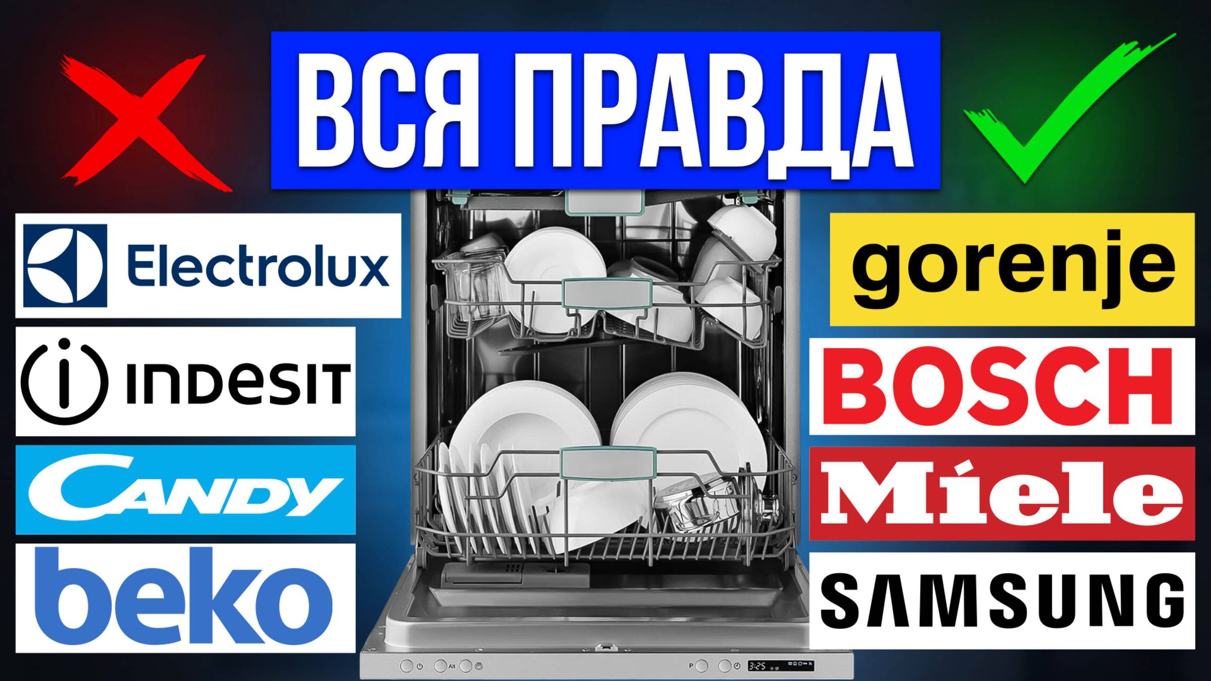 ЛУЧШИЕ И ХУДШИЕ бренды Посудомоечных машин / Как выбрать?