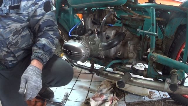 Мотоцикл Урал. Замена масла.