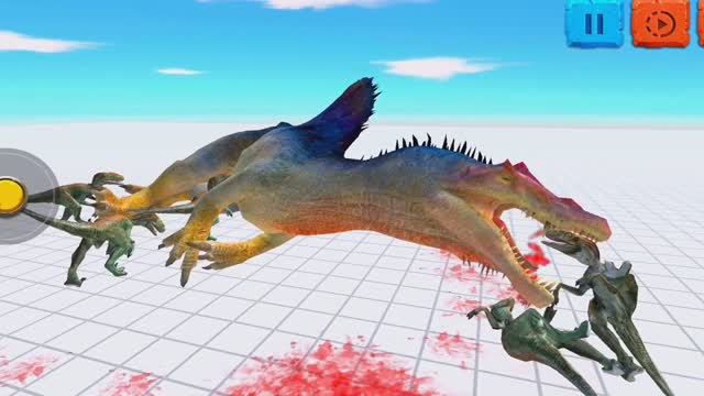 ВЕЛОЦИРАПТОРЫ НАПАЛИ НА СПИНОЗАВРА 😱 Animal Revolt Battle Simulator