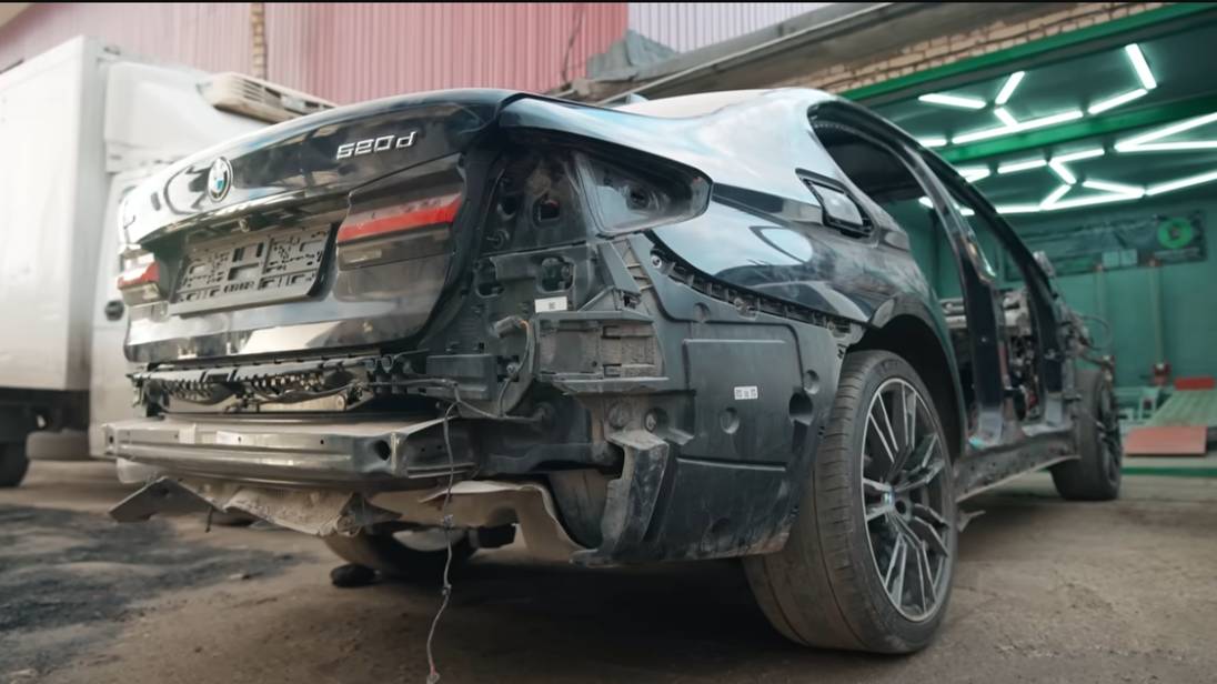 Уничтоженная BMW G30 Ремонт Оживление Кузов Готов Последние Деньги На Запчаст