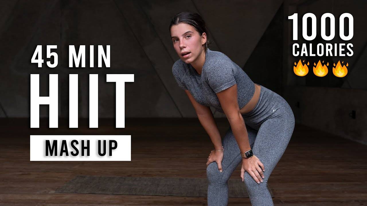 45 МИН 🔴 УБОЙНАЯ HIIT ТРЕНИРОВКА МИНУС 1000 ККАЛ 🔥 НА ВСЕ ТЕЛО