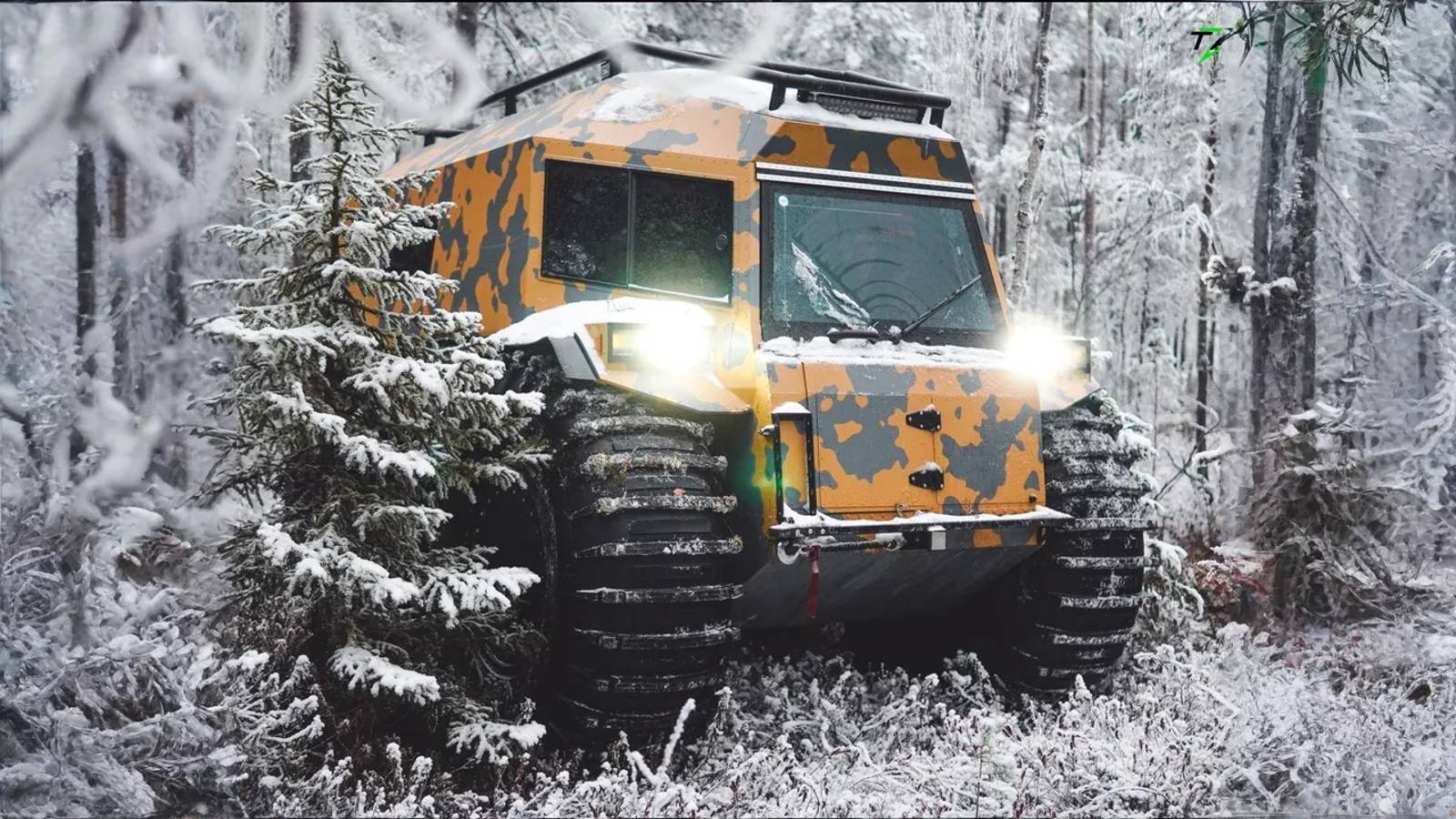 Вездеход Тайфун в необычном окрасе. Премиальный болотоход Тайфун.