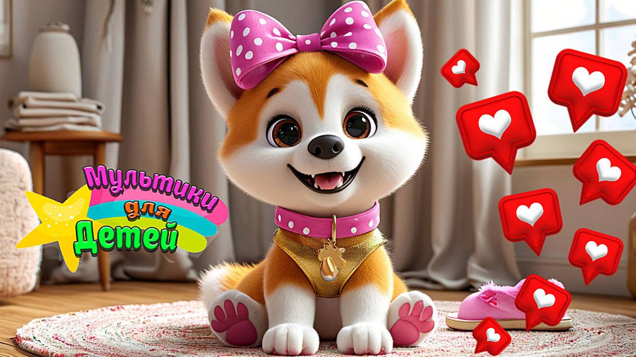 Мой Щенок 🐶 Песенка и Мультик для Детей и Малышей + Весёлые Мультики для Детей