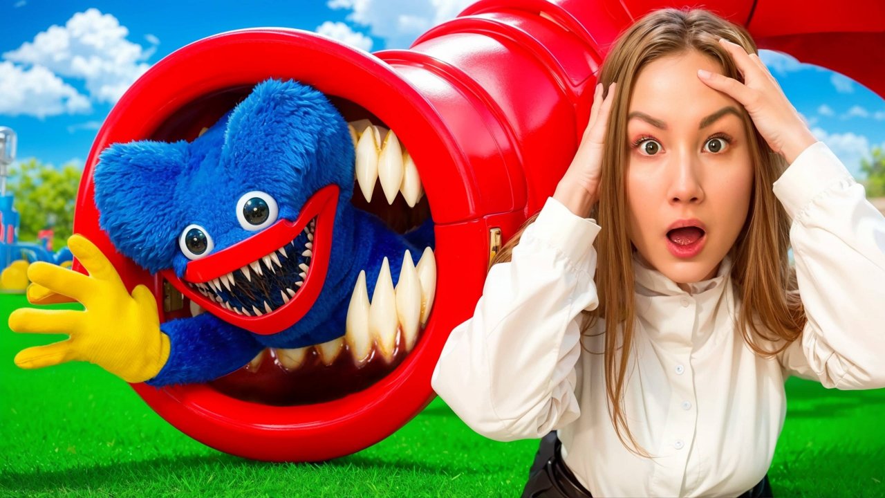 Горка Пожиратель VS Хаги Ваги из Поппи Плейтайм 4 !