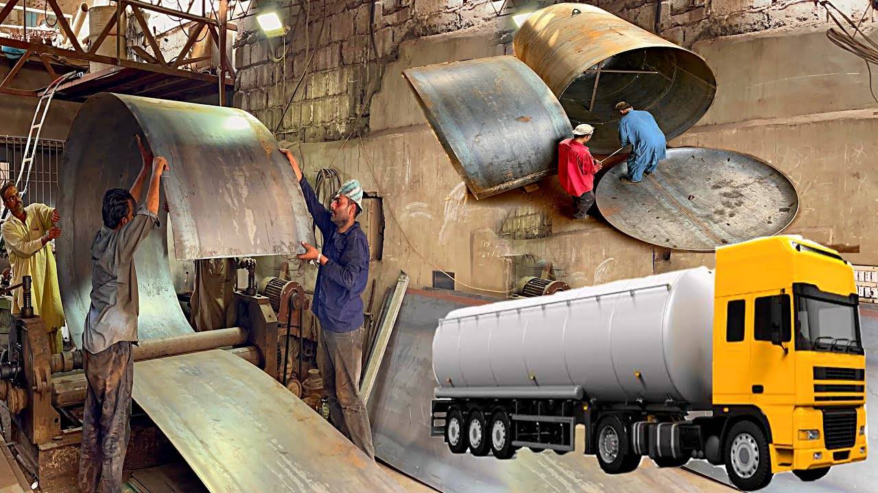 Как сделать бензовоз объемом 30000 литров Как изготовители изготавливают бензовоз из листов железа