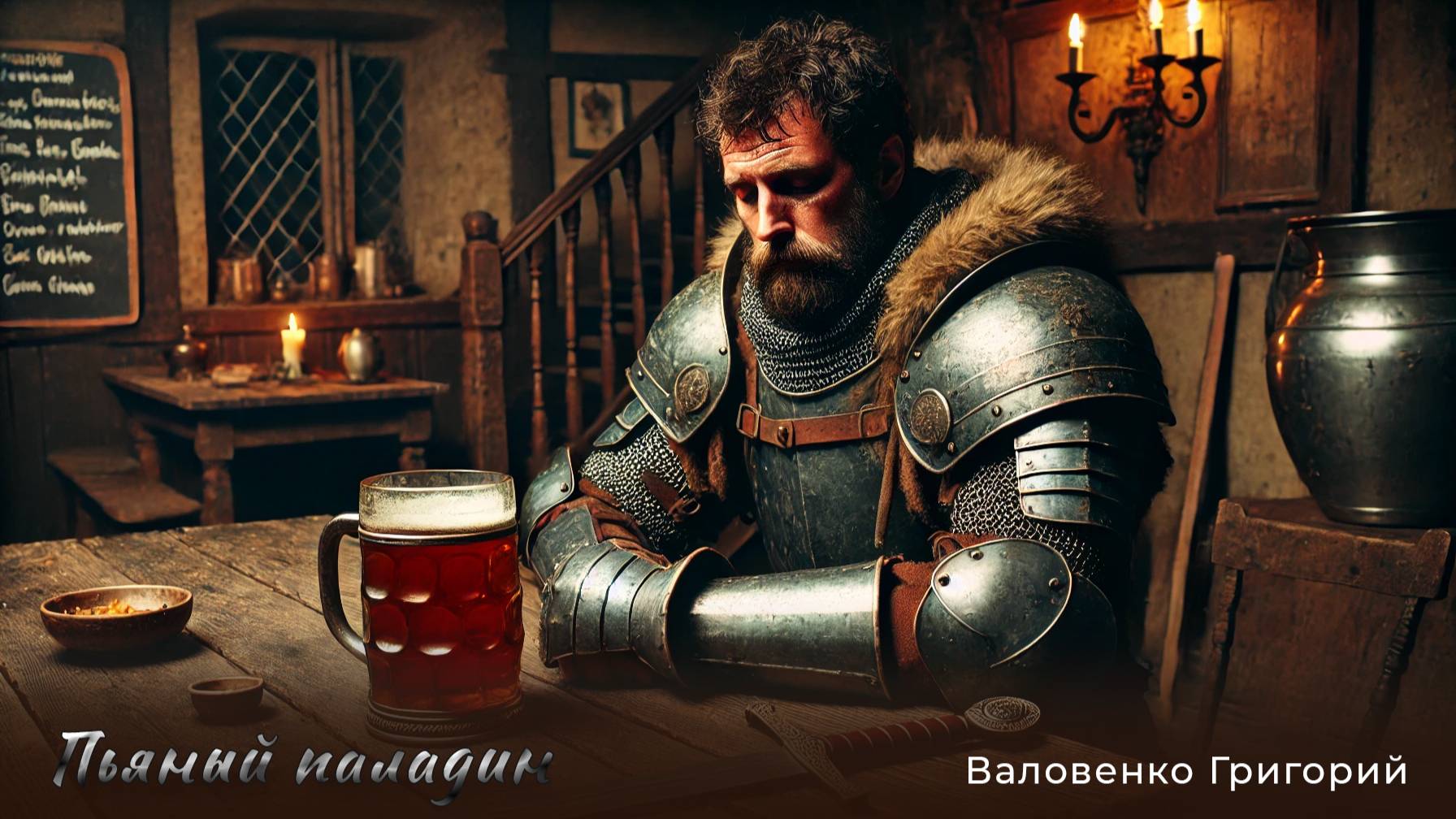 "Пьяный паладин" снова РОК, снова фэнтези! Стихи - Григорий Валовенко, поет Нейросеть!