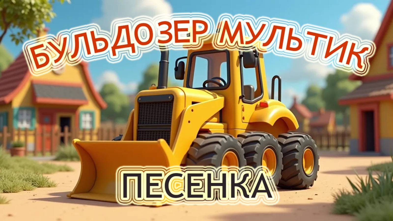 ПЕСЕНКА ПРО БУЛЬДОЗЕР | мультик для детей и малышей про рабочие машинки. Мультфильм бульдозер