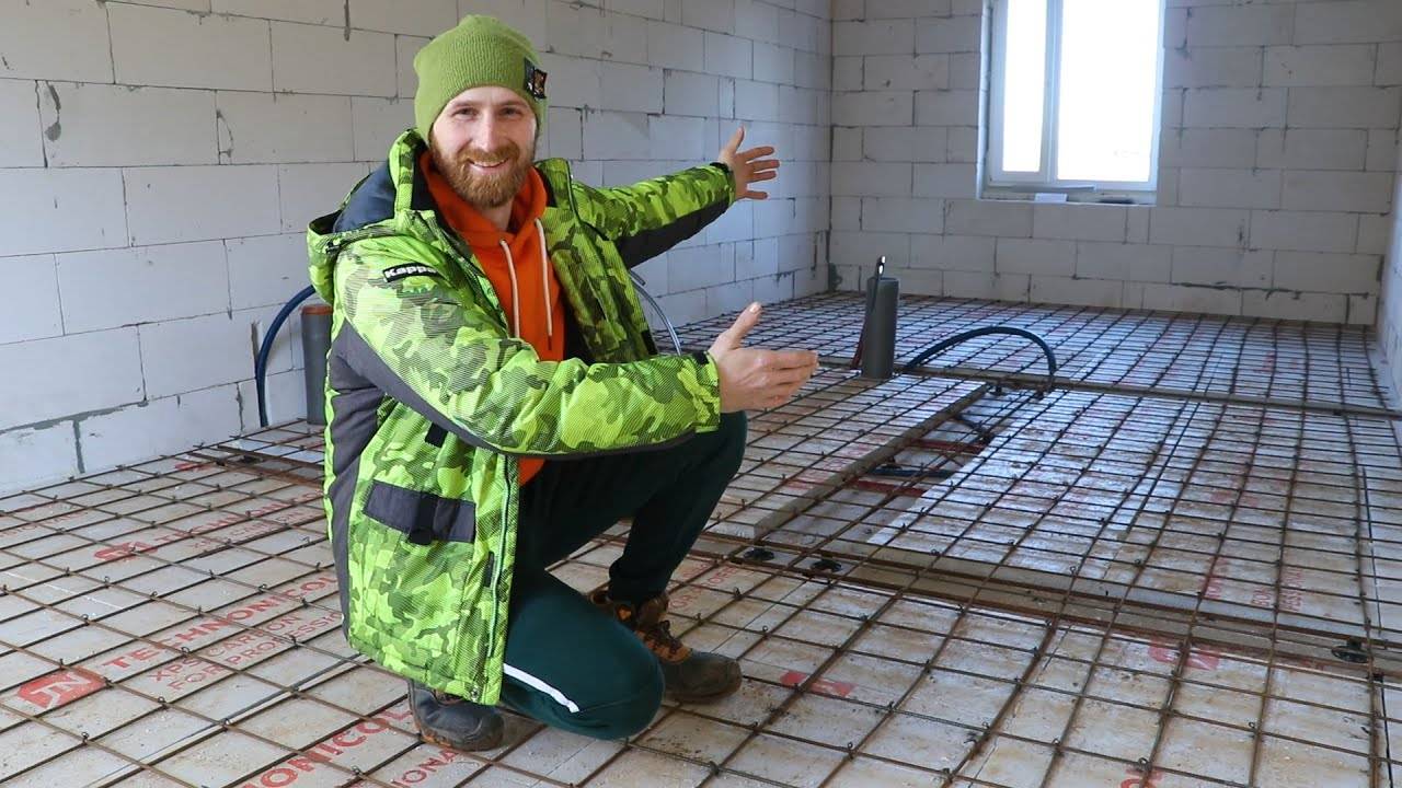 Арматура для теплого пола и шашлык в деревенсвкой печи (15,03,2025)