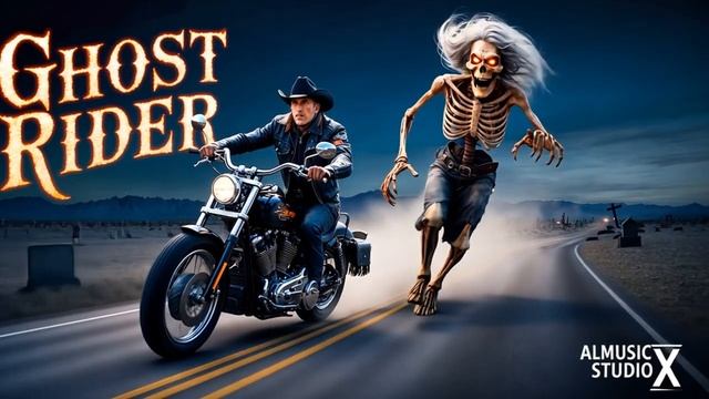 “Ghost Rider” by AI Music Studio X (Official Song Release) _ #Music #CountryRock #Haunting #Boots