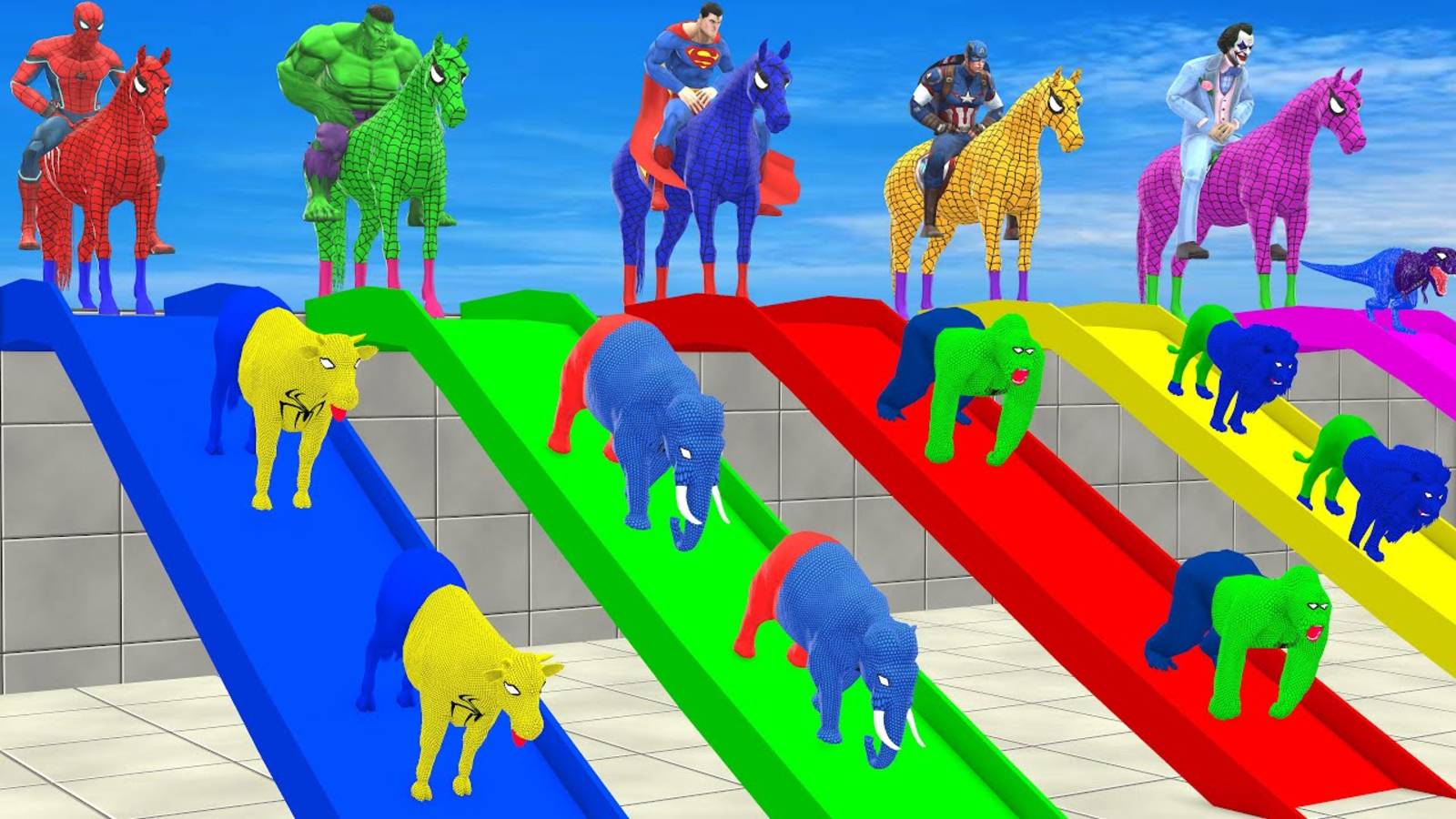 Мультики про животных, мультфильмы для деток, мультики с песенками, изучаем цвета на английском