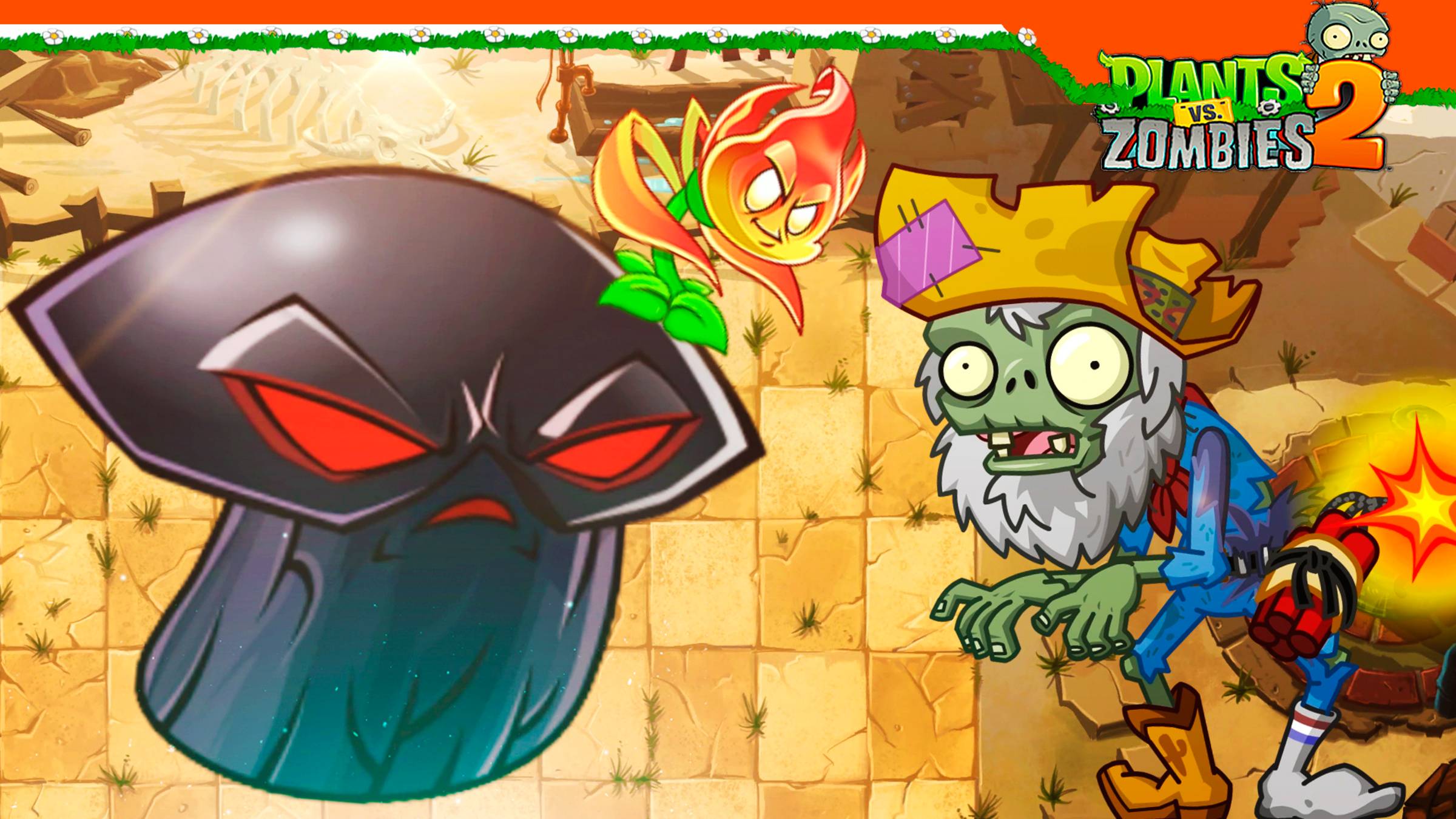 🍄 ГРИБ СУДЬБЫ В ПВЗ 2! И ОГНЕННЫЙ ЛИСТ 💣 Plants vs Zombies 2 Растения против зомби 2 Прохождение