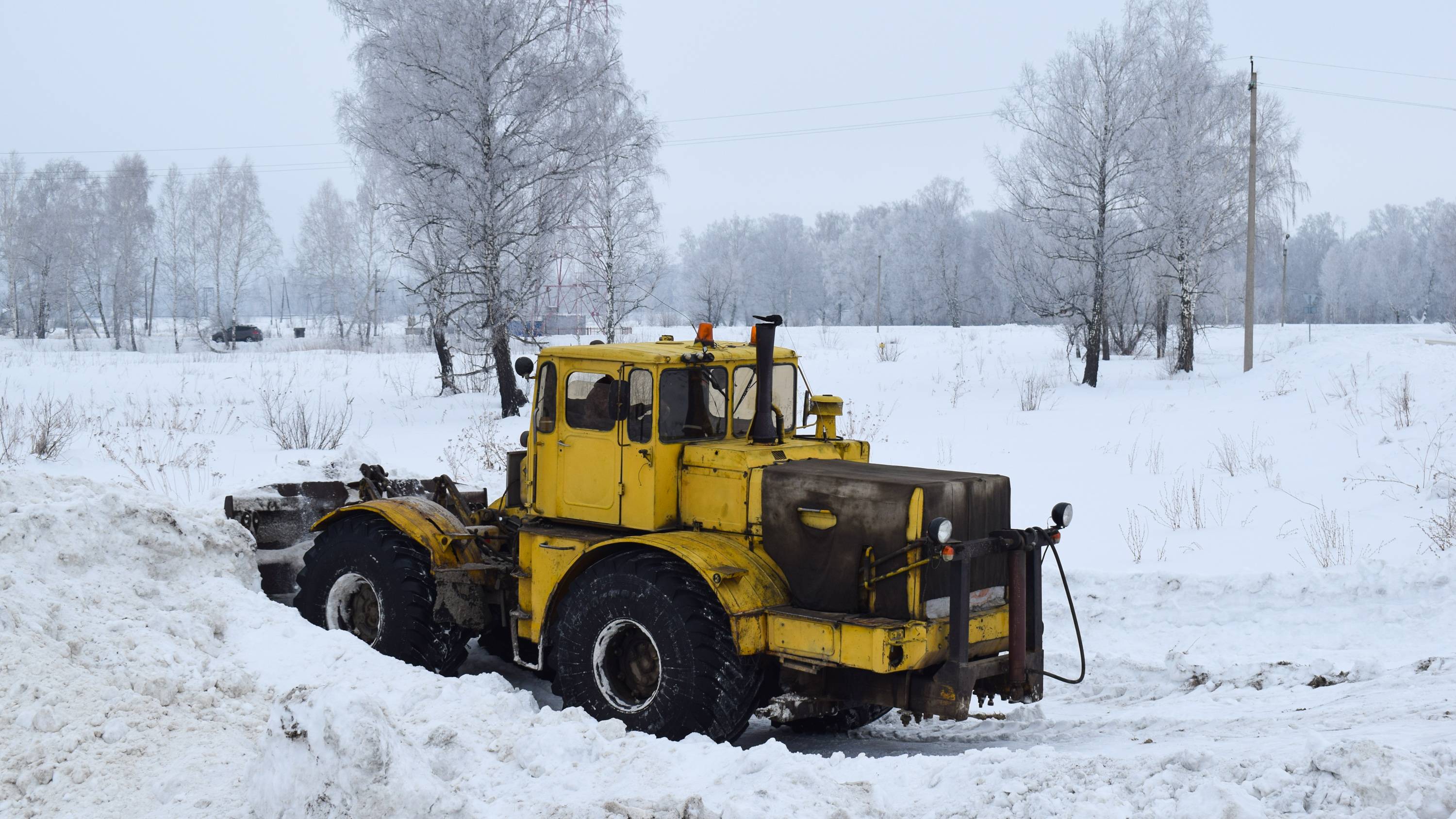 Трактор К-701 "Кировец". Работа. Звук ЯМЗ-240. (1080р)