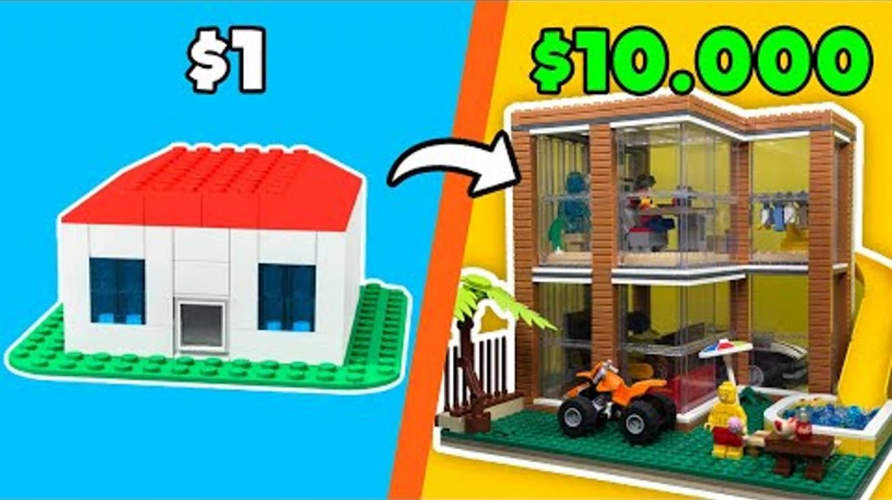 LEGO ДОМ ЗА $1 VS $10000...