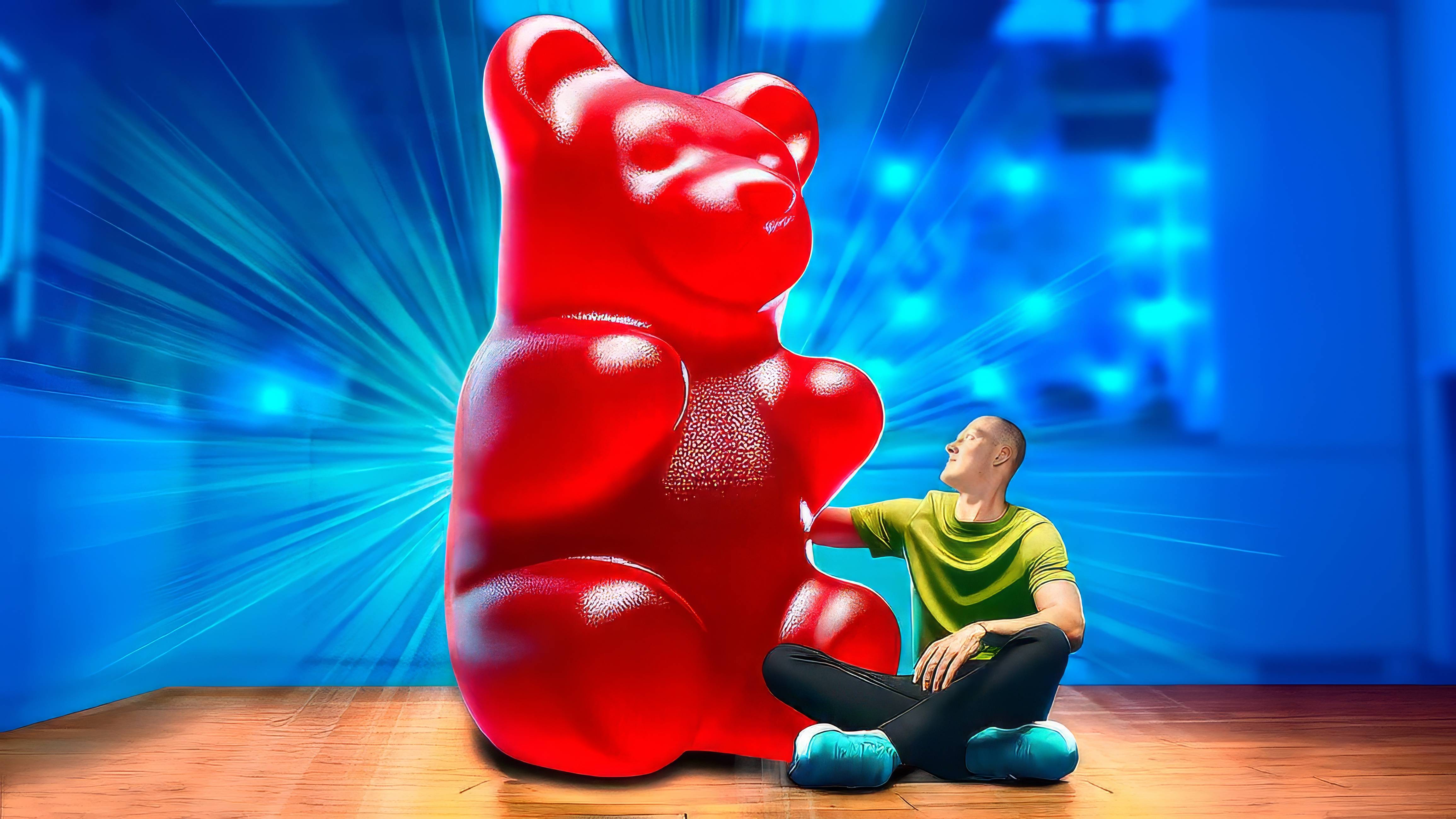 Я СДЕЛАЛ ГИГАНТСКОГО ЖЕЛЕЙНОГО МЕДВЕДЯ HARIBO ВЕСОМ 420 килограмм ВАНЗАЙ vanzai