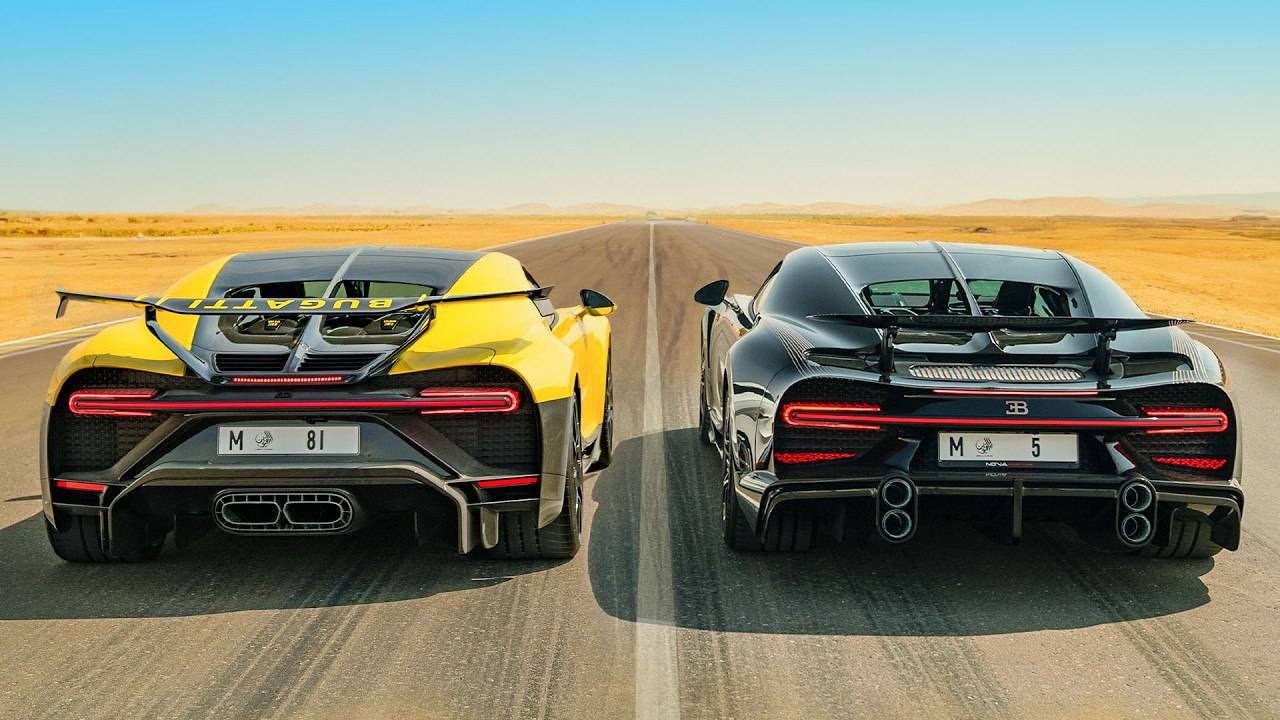 Кто победит в зазеде:Bugatti Chiron Super Sport против Pur Sport?carwow- Русская версия