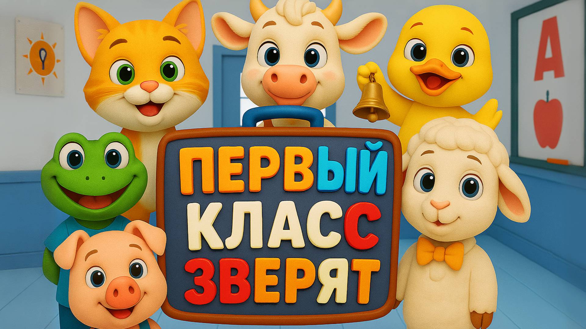 Первый класс зверят – Учим звуки и цифры весело! | Песенка для малышей