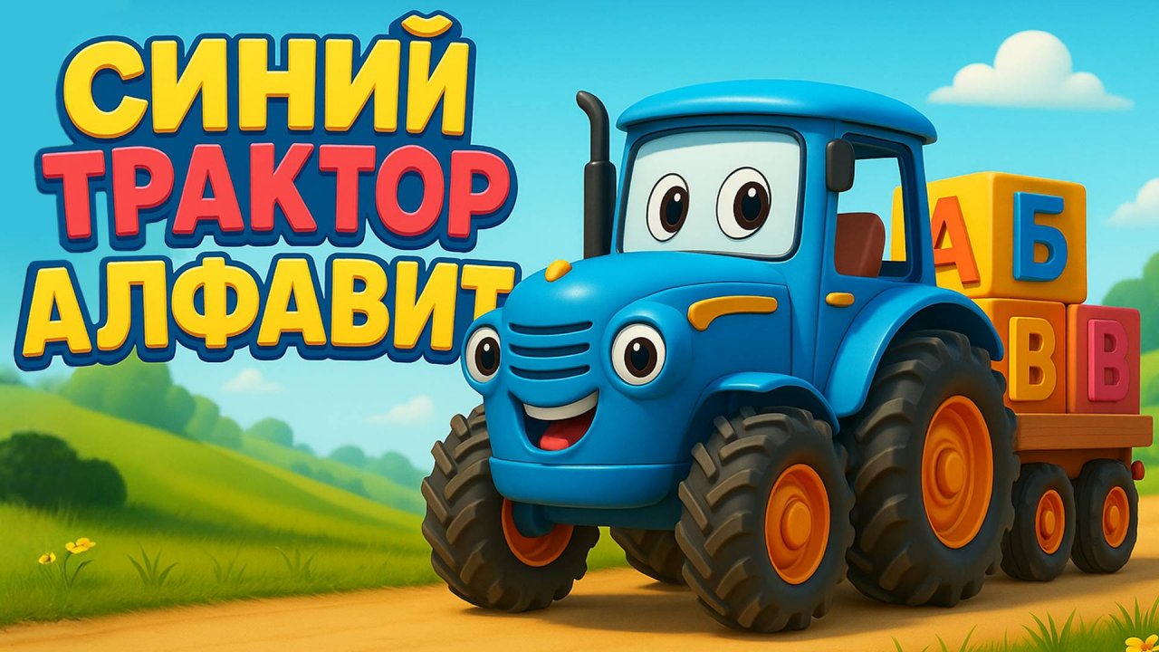 Синий трактор и Алфавит | обучающая песня для малышей